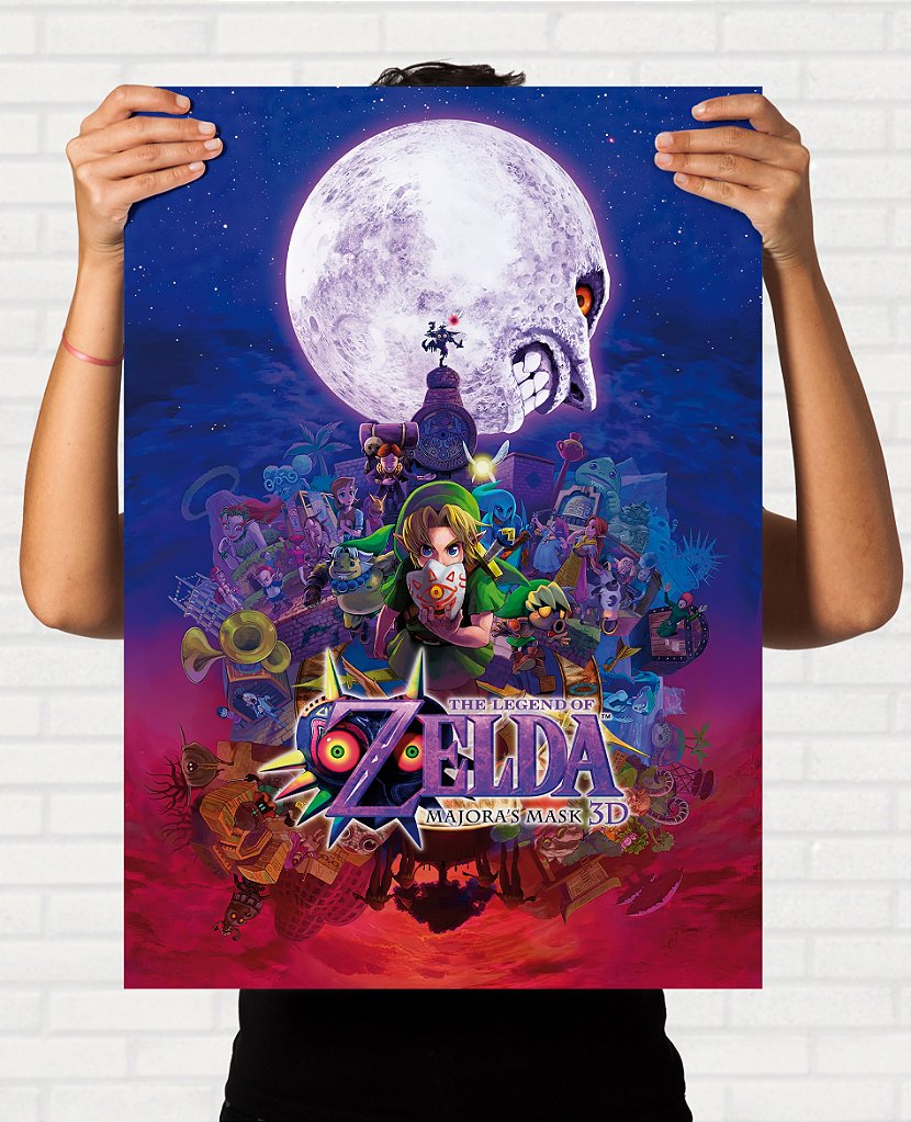 Quadro The Legend of Zelda Majora´s Mask 3D - Pôster Nintendo 3DS