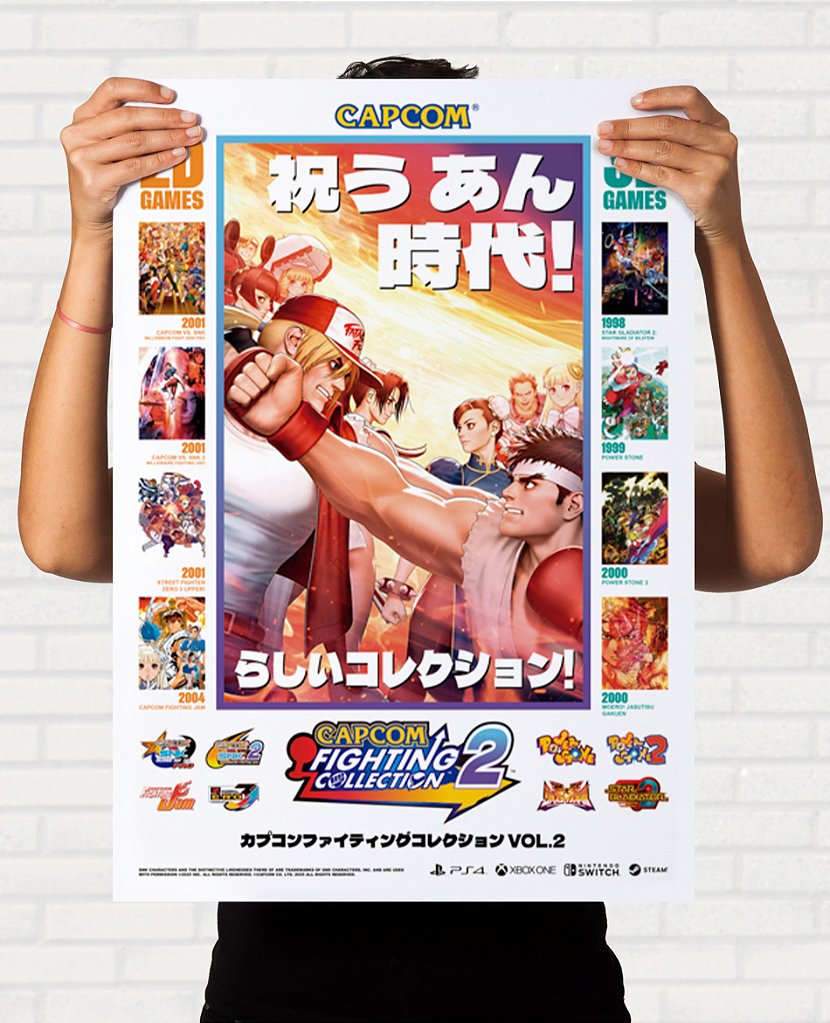 Quadro Capcom Fighting Collection 2 - CPS Japonês Pôster Capcom