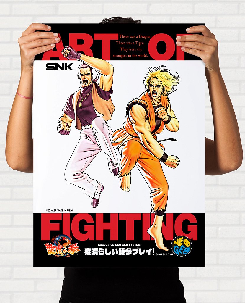 Quadro Art of Fighting / Ryuuko no Ken - Pôster Arcade SNK - Final