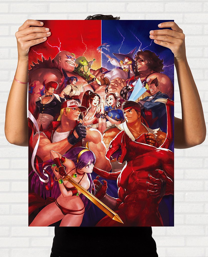 SNK VS. CAPCOM SVC CHAOS ポスター PS2 ネオジオ Poster SVC Chaos - SNK vs Capcom Remaster Pôster Arte - Final