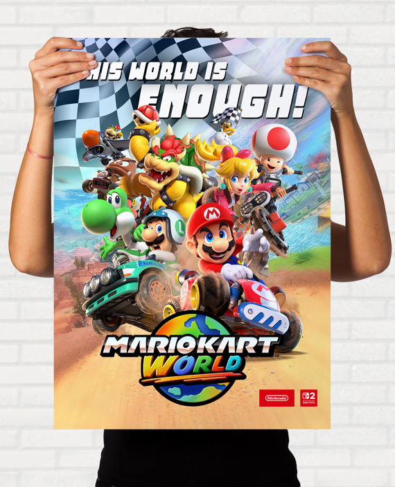 Poster Mario Kart World - Pôster Nintendo Switch 2 - Final Frame