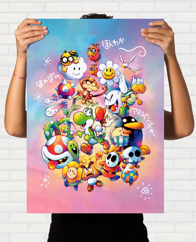 Poster Yoshi´s Island Super Mario Advance 3 Arte - Final Frame