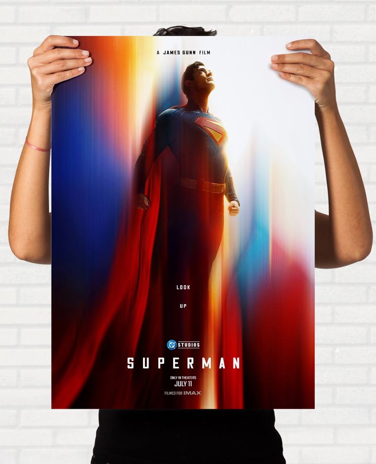 Poster Superman 2025 Look Up Pôster Filme - Final Frame Pôsteres