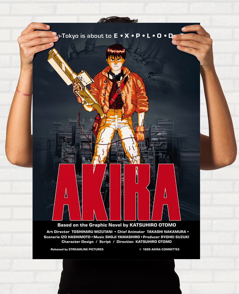 AKIRA アニメポスター 黒色フレーム AKIRA アニメポスター 黒色フレーム Akira (Movie Poster) – Retro