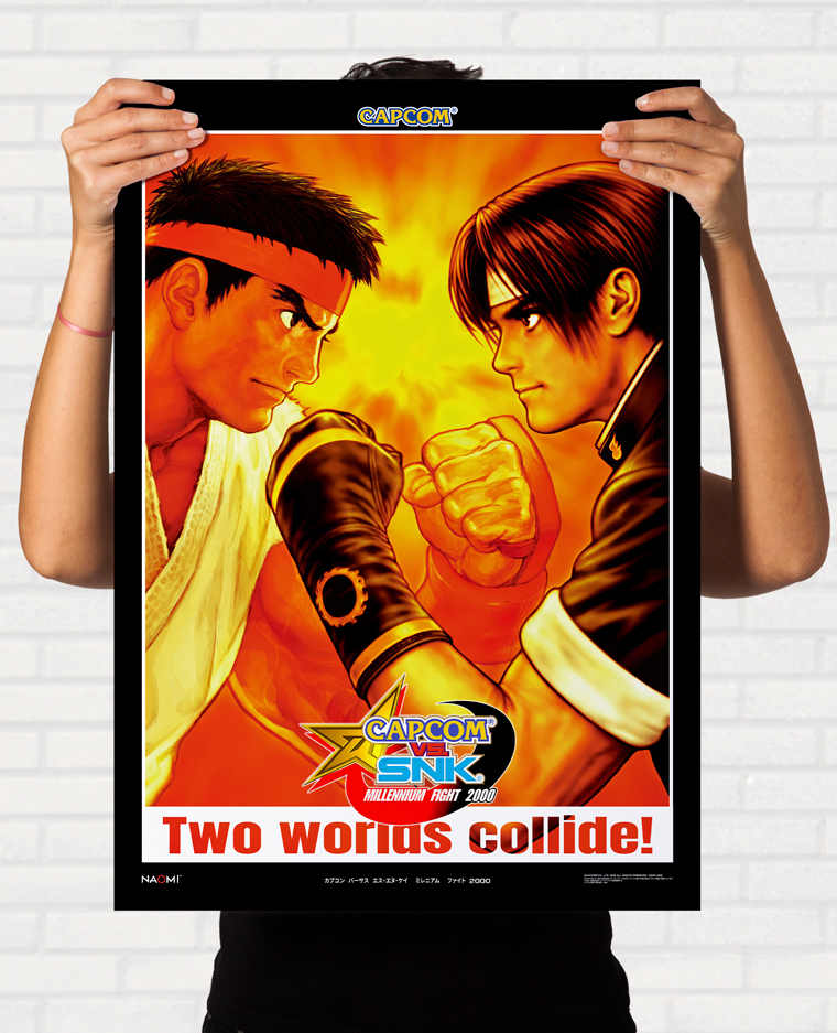 Poster Capcom vs SNK Arcade Pôster - Ryu e Kyo - Final Frame