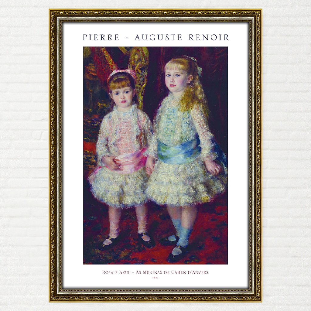 Poster Rosa e Azul - Pierre-Auguste Renoir - Final Frame Pôsteres