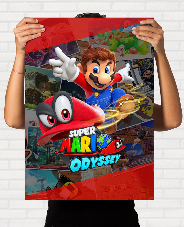 Quadro Super Mario Odyssey - Nintendo Switch - Final Frame Quadros