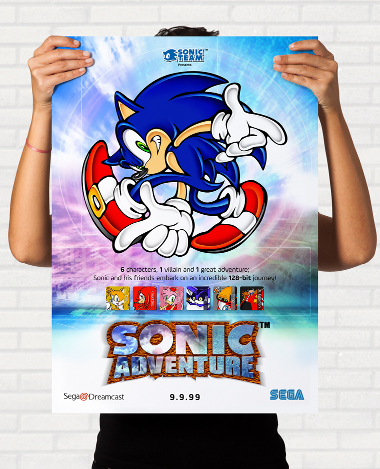 ビートルズ 写真 シリアルNo.1 Sonic Editions アートフォト Quadro Sonic Adventure Pôster - Sega Dreamcast - Final Frame
