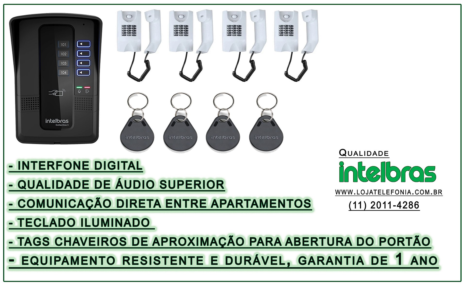 Interfone Para 4 Apartamentos Intelbras