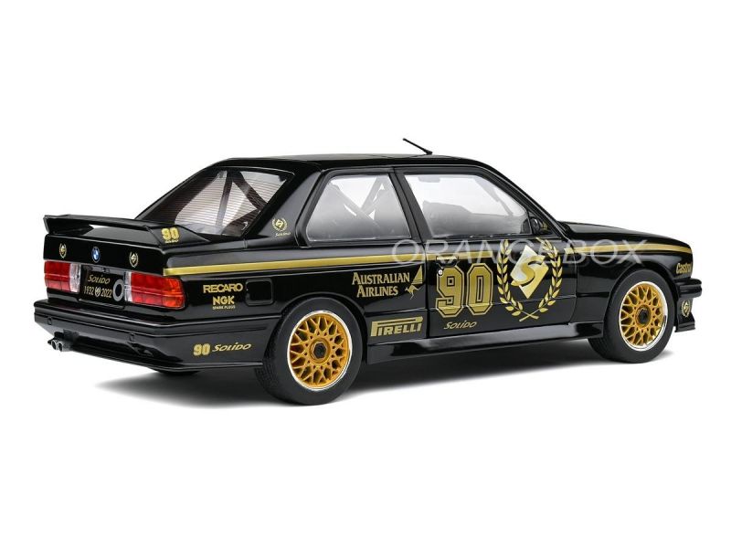BMW E30 M3 1990 Edição 90º Aniversário 2022 1:18 Solido Preto