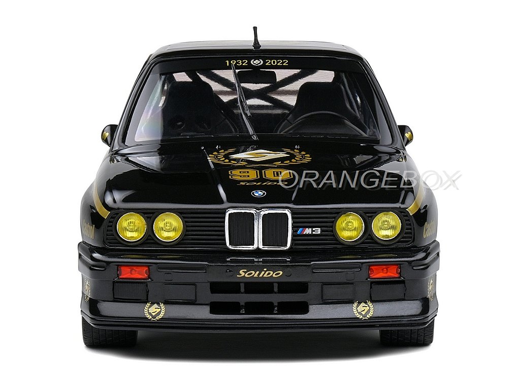 BMW E30 M3 1990 Edição 90º Aniversário 2022 1:18 Solido Preto