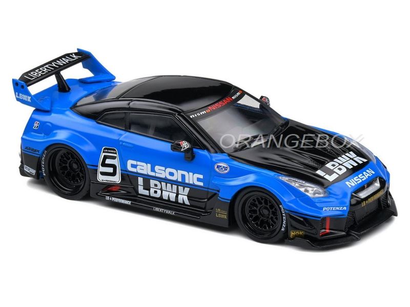 限定 LBWK Mini GT CALSONIC 日産 R35 + ケース付き Nissan GT-R (R35) LB Silhouette Calsonic 1:43 Solido - Atacado de
