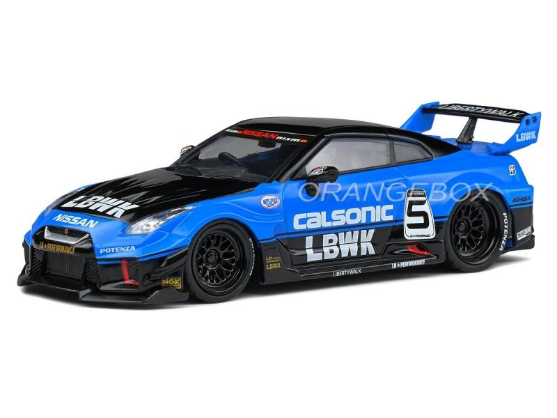 限定 LBWK Mini GT CALSONIC 日産 R35 + ケース付き Nissan GT-R (R35) LB Silhouette Calsonic 1:43 Solido - Atacado de