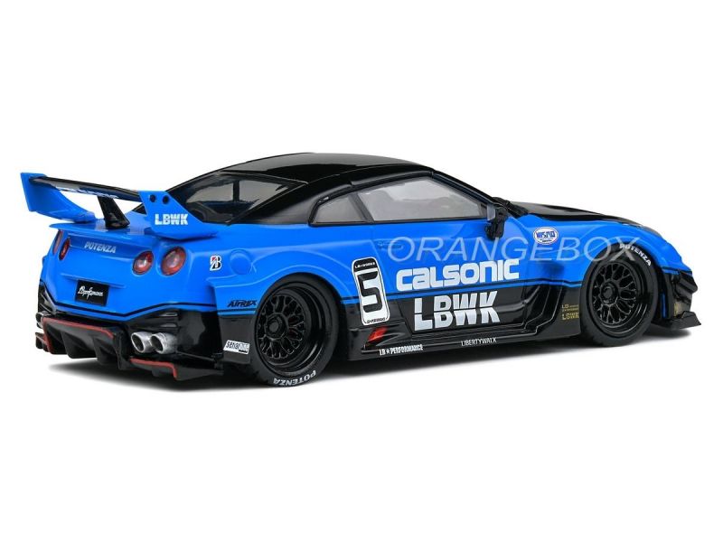 CALSONIC GT-R 1/43ミニカーセット Nissan GT-R (R35) LB Silhouette Calsonic 1:43 Solido - Atacado de