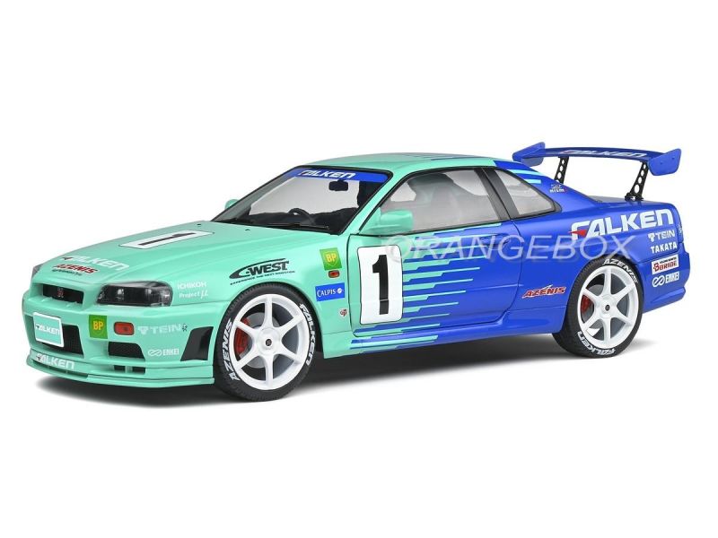 Nissan Skyline GT-R (R34) 1999 JGTC 2001 1:18 Solido - Miniaturas