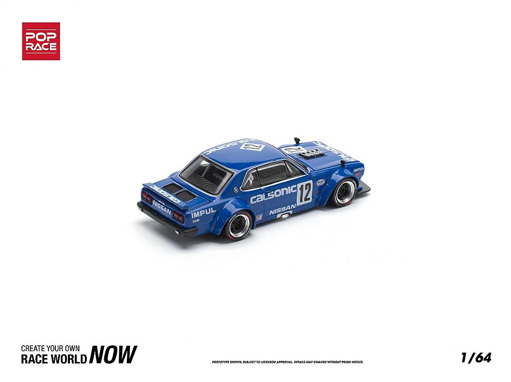 ミニカー Make up 1/43 Calsonic skyline GT-R Gr.A Nissan Skyline GT-R V8 Drift (Hakosuka) Calsonic 1:64 POP RACE - 3