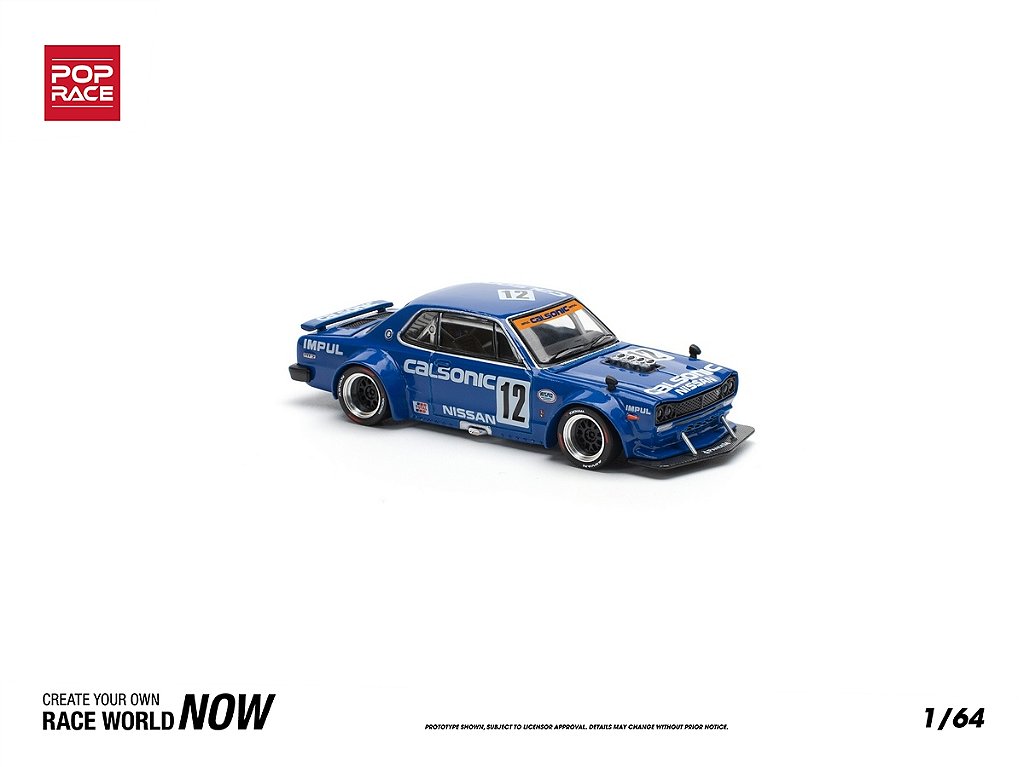 Nissan Skyline GT-R V8 Drift (Hakosuka) Calsonic 1:64 POP RACE - 3