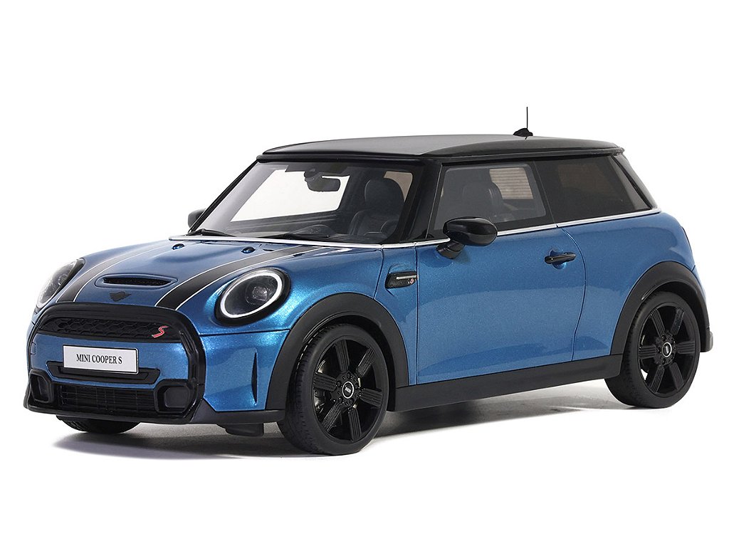 Mini Cooper S 2021 1:18 OttOmobile Azul - Atacado de Miniaturas
