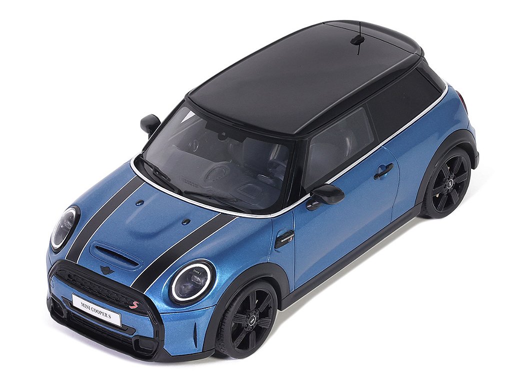 Mini Cooper S 2021 1:18 OttOmobile Azul - Miniaturas Colecionáveis