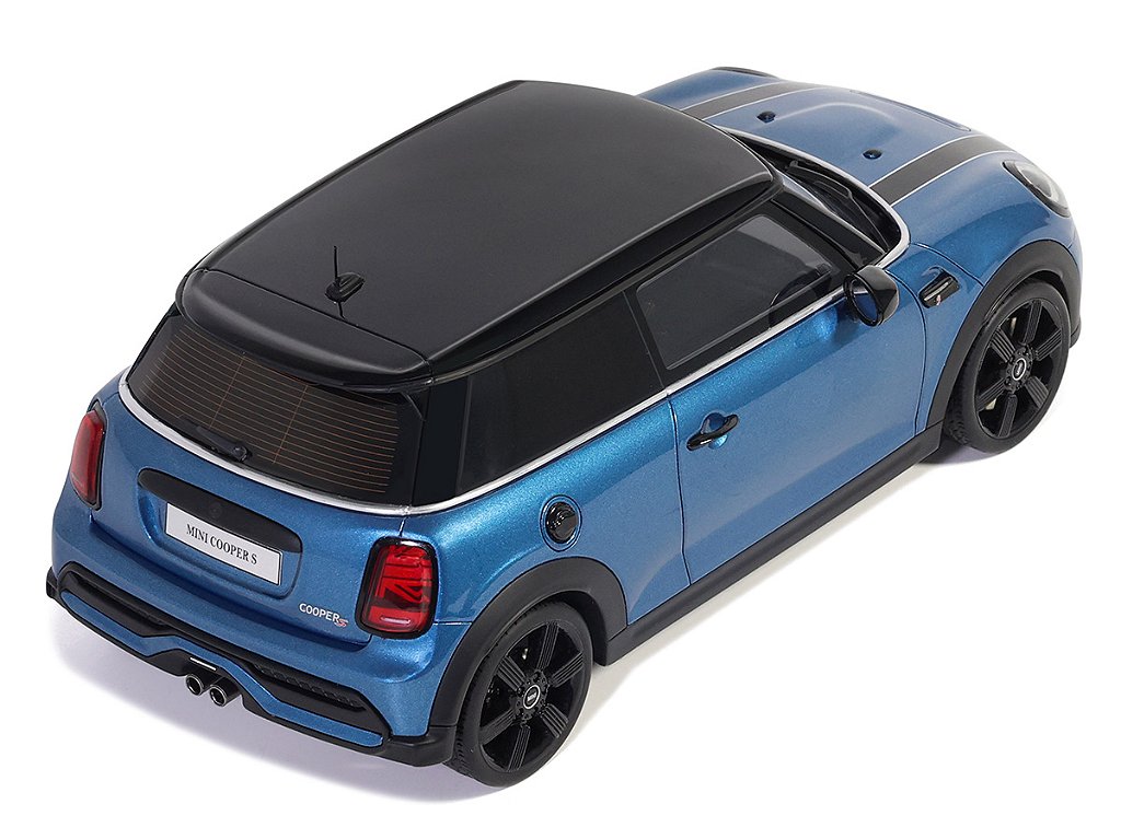 Mini Cooper S 2021 1:18 OttOmobile Azul - Miniaturas Colecionáveis