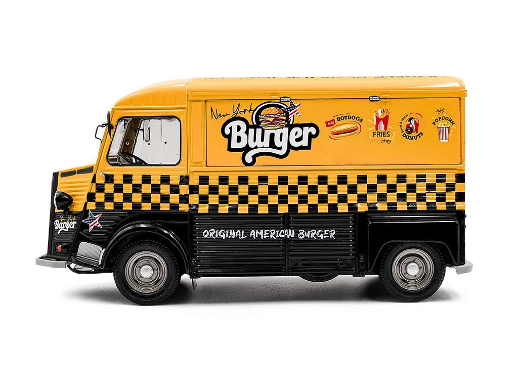 Citroën Type HY NYC Burgers 1969 1:18 Solido Amarelo - Atacado de