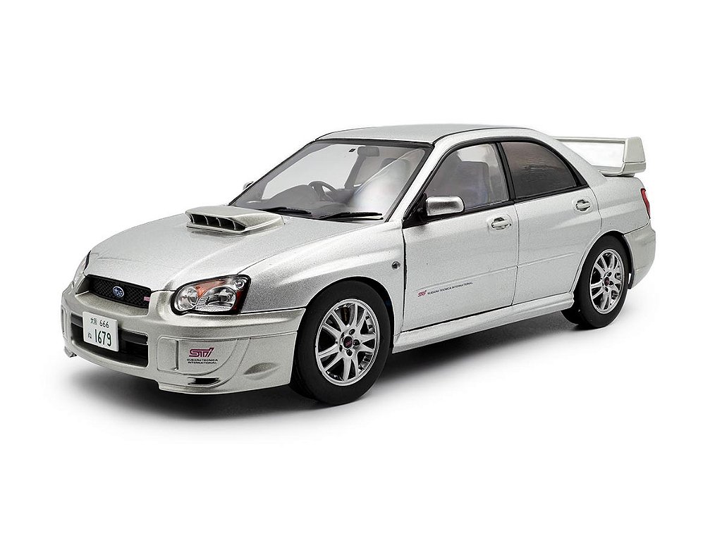 Subaru Impreza WRX STI 2003 1:18 Solido Prata - Atacado de Miniaturas