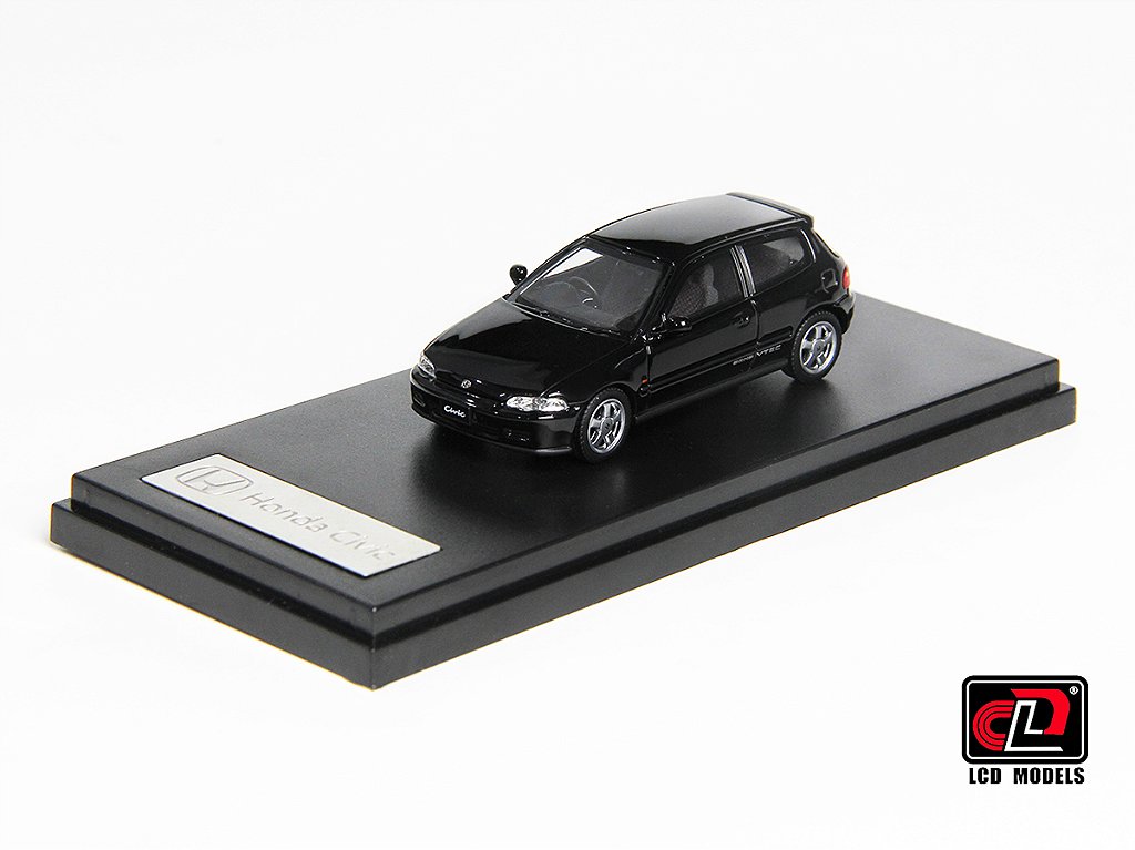 Honda CIVIC SiR II (EG6) 1:64 LCD Models Preto - Miniaturas