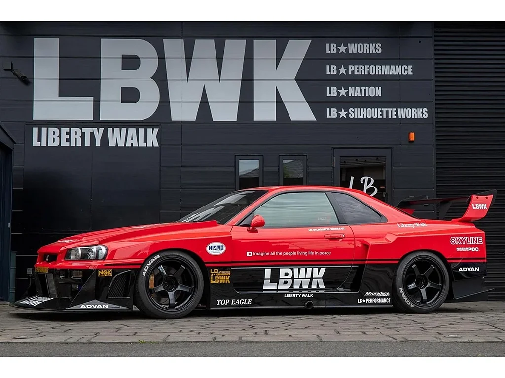 自動車 Nissan Skyline GT-R 1/18 LBWK Nissan Skyline R34 GT-R Liberty Walk Super Silhouette 2020 1:18 GT