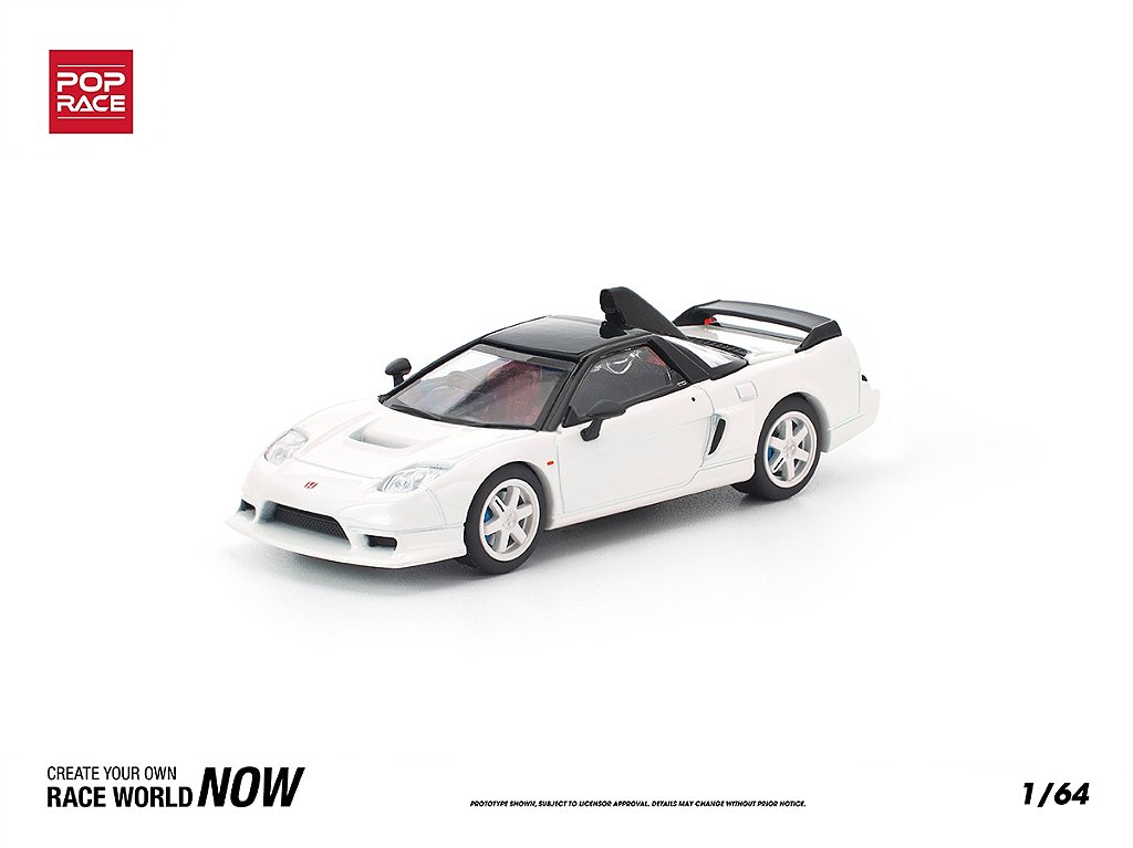 Honda NSX-R GT 1:64 POP RACE Branco - Atacado de Miniaturas