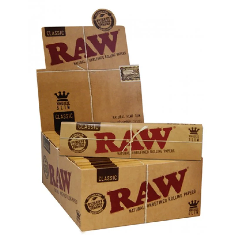 Caixa Raw Classic King Size Slim c/50 - Tabacaria Gold Luxor
