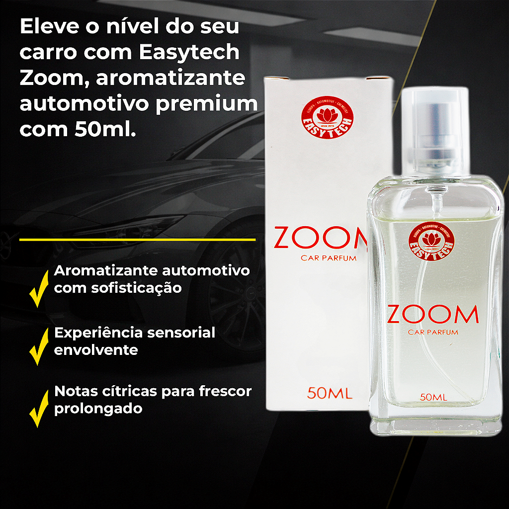 Aromatizante Automotivo Zoom 50ml Easytech | Amadeirado e Cítrico