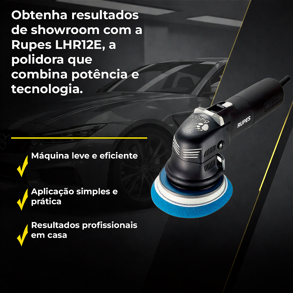 Politriz LHR12E Duetto RUPES 220V | Leve e Ergonômica - PRODUTOS