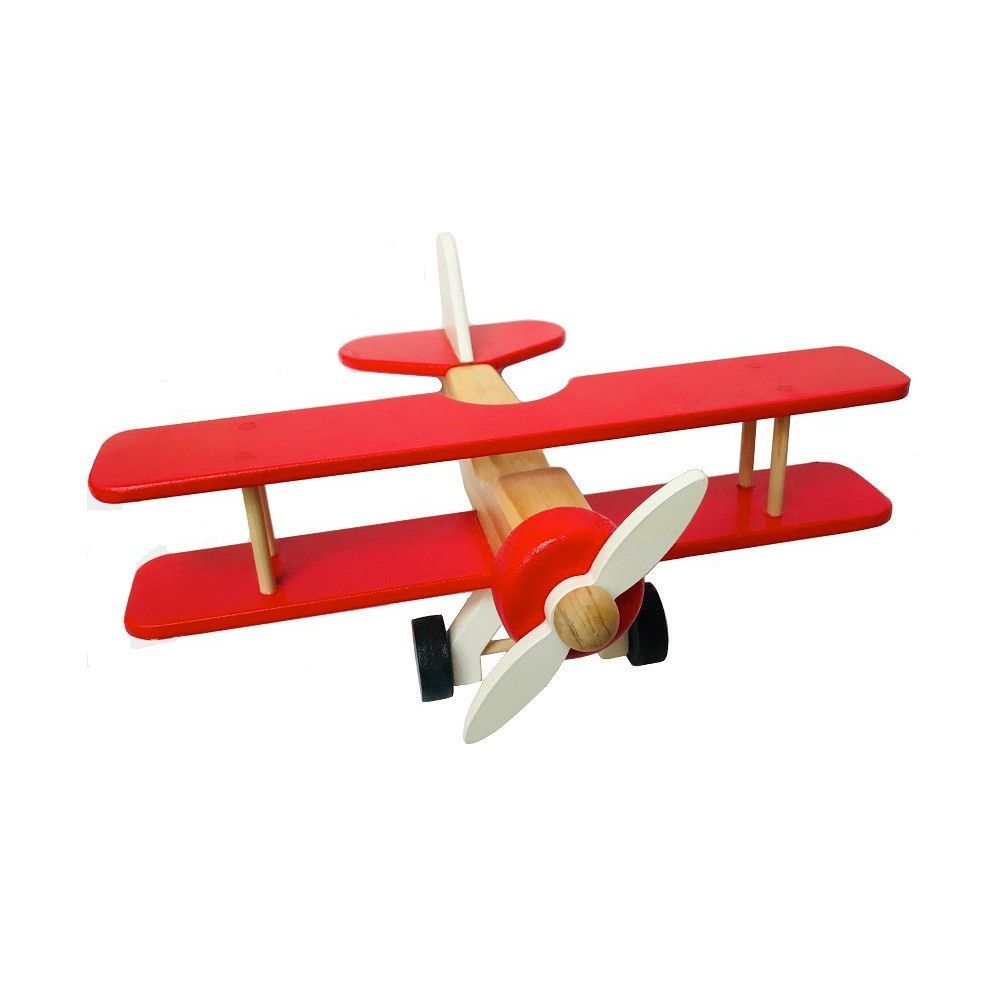 Avião Bi-Plano Vermelho