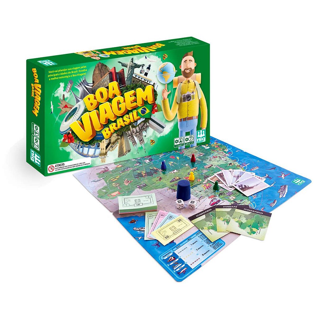 Jogo De Tabuleiro Boa Viagem Brasil