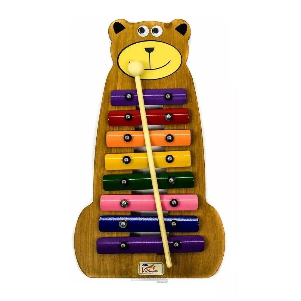 Metalofone Infantil Urso Colorido
