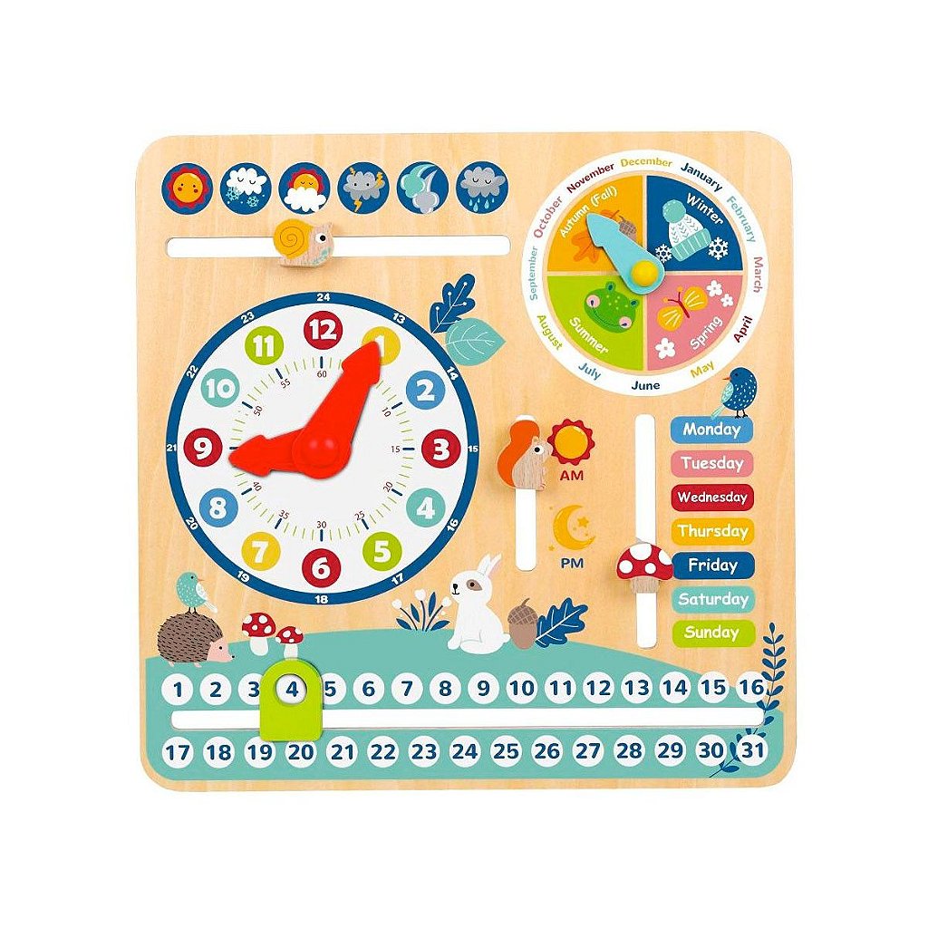 Meu Calendário de Madeira (Inglês) - Tooky Toy - Casa do Brinquedo
