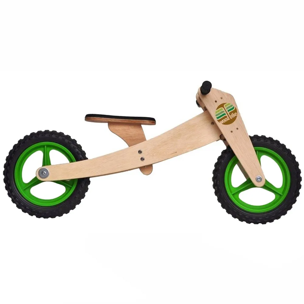 Bicicleta de Equilíbrio Woodbike 3 em 1 (Verde)