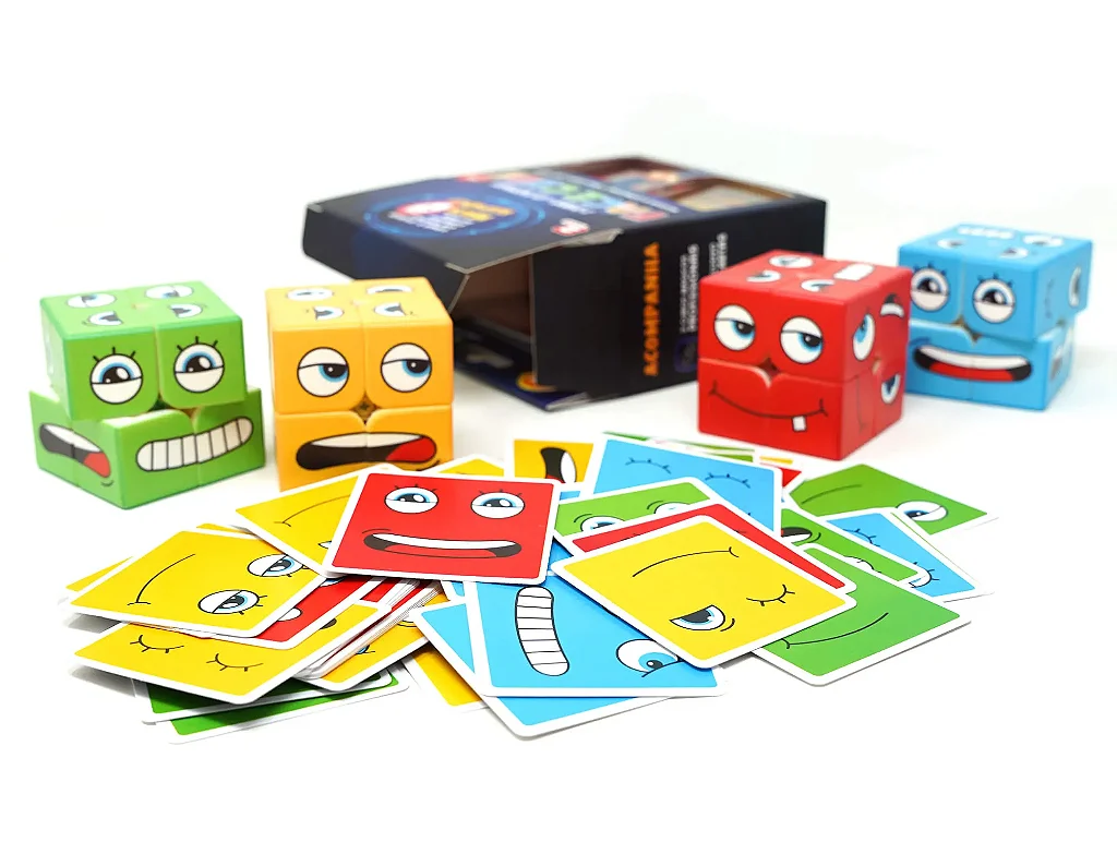 Jogo Face Cube (2 cubos + 60 cartas)