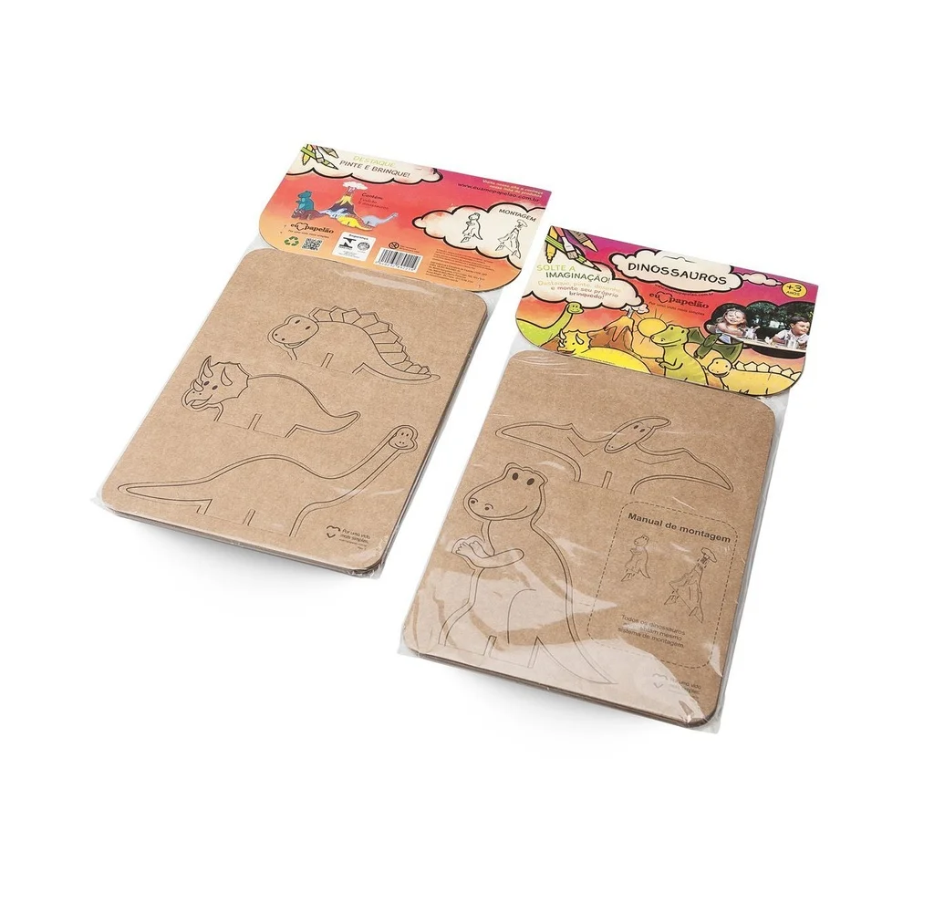 Dinossauros de Papelão (Destaque, Pinte e Monte)