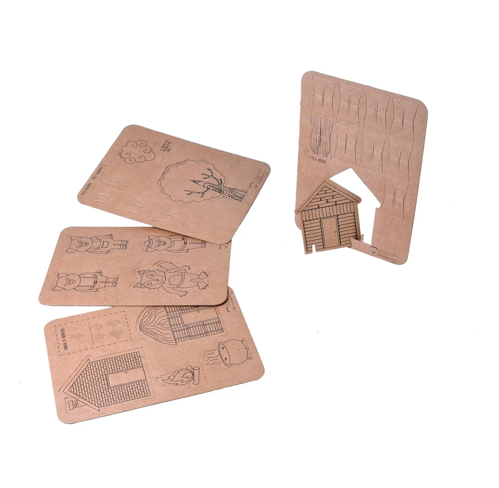 Os 3 Porquinhos de Papelão (Destaque, Pinte e Monte)