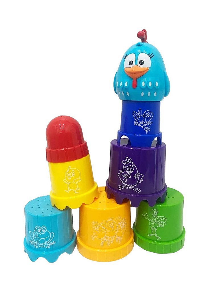 Galinha Pintadinha - Copo de Banhos Empilháveis
