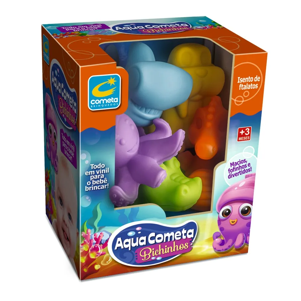Bichinhos de Banho Aquáticos em Vinil