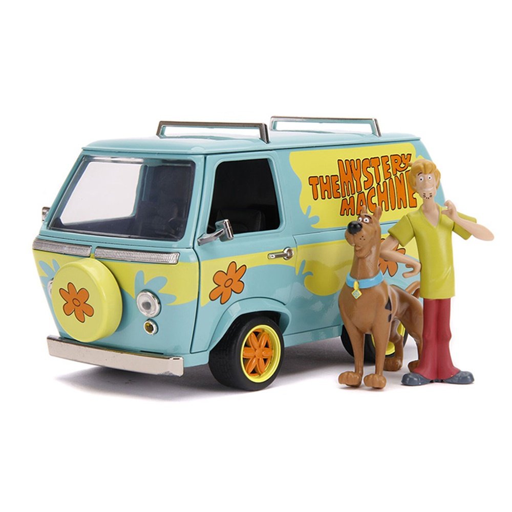 Miniatura Van The Mystery Machine com Figuras Scooby Doo e Salsicha - Escala 1:24