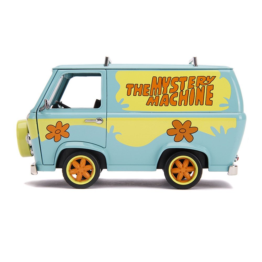 Miniatura Van The Mystery Machine com Figuras Scooby Doo e Salsicha - Escala 1:24