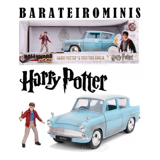 ハリーポッター　FORD ANGLIA Ford Anglia 1959 de Harry Potter com Boneco - Miniatura Detalhada