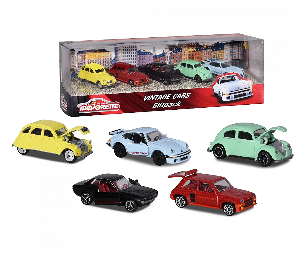 Conjunto Vintage de 5 Miniaturas de Veículos - Escala 1:64