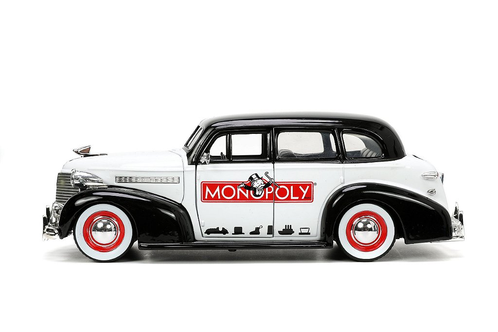 Miniatura Chevy Master 1939 com Boneco Mr. Monopoly - Escala 1:24