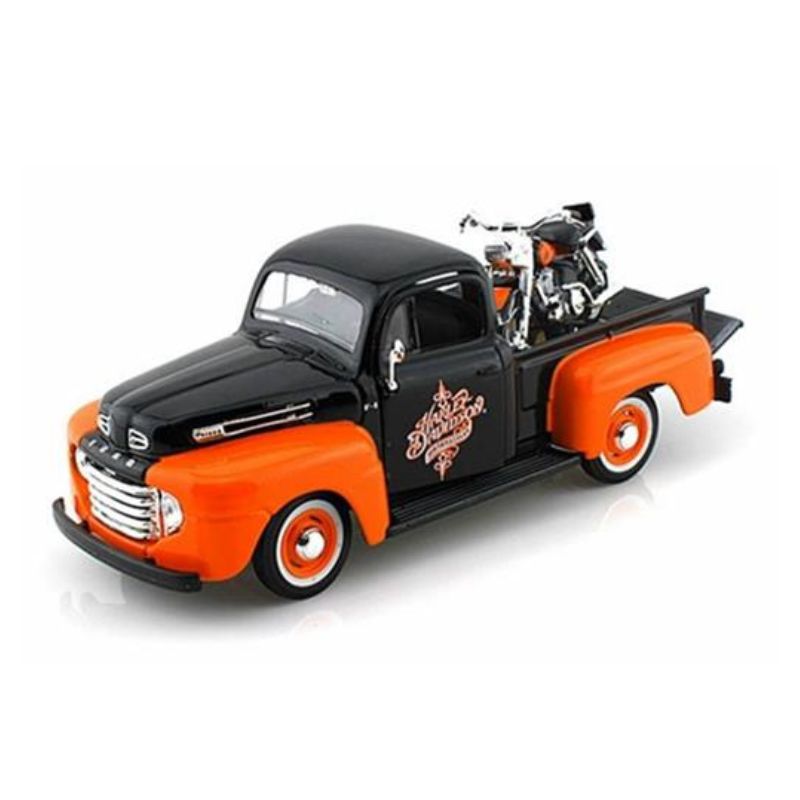 Miniaturas: Picape Ford F-1 e Moto Harley Davidson FLH Duo Glide