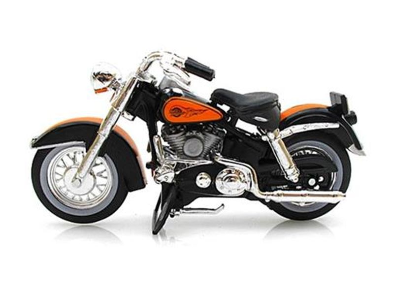 Carro Miniatura Picape Ford F-1 (1948) com Moto Harley Davidson FLH Duo Glide - Escala 1:24
