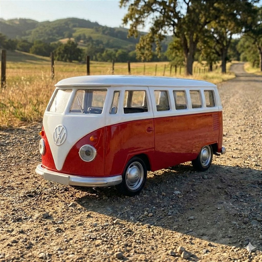 Kombi Die-Cast - Carrinho de Metal Miniatura Colecionável